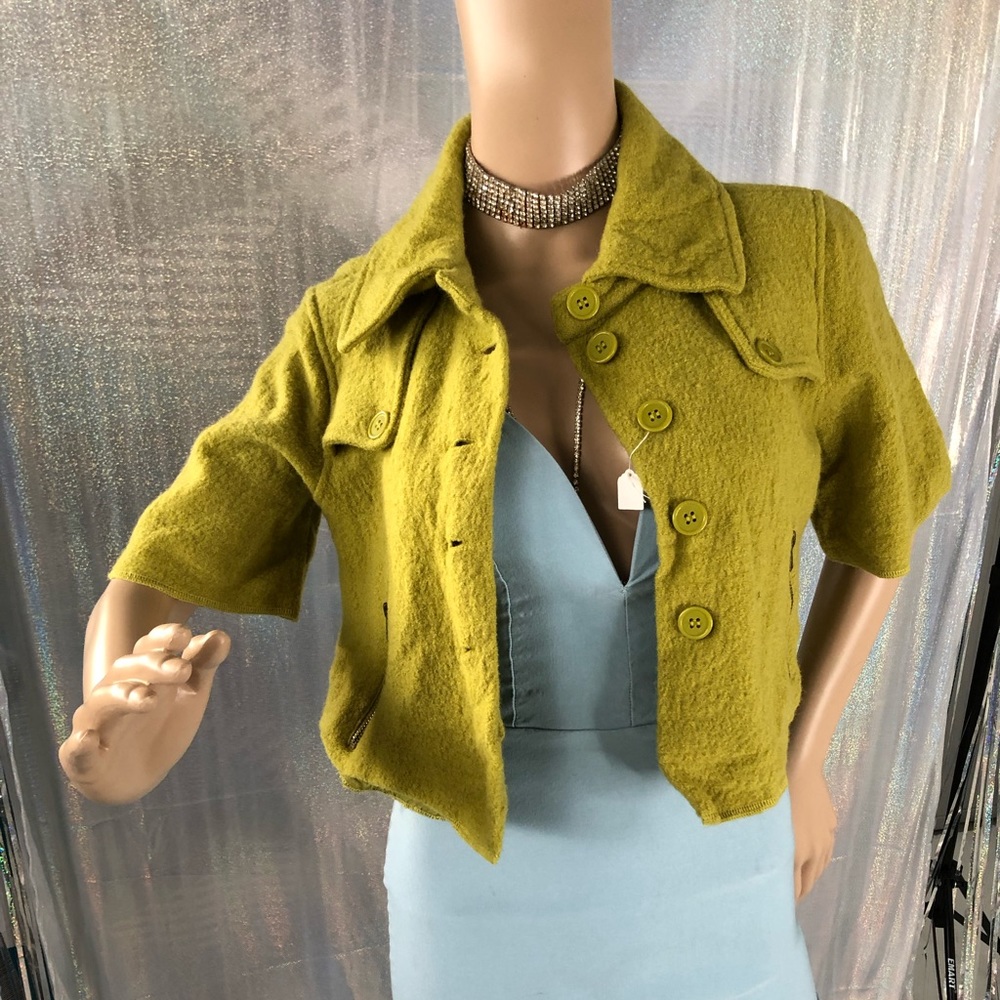 Olive vintage cropped jacket